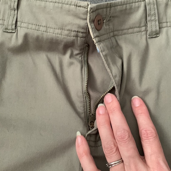 Eddie Bauer light olive brushed cotton stretch midi skirt sz8 w back vent - Picture 9 of 9